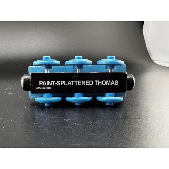 Thomas & Friends Wooden Railway Paint Splattered Thomas Vtg 2003 Train Engine - Picture 12 of 13